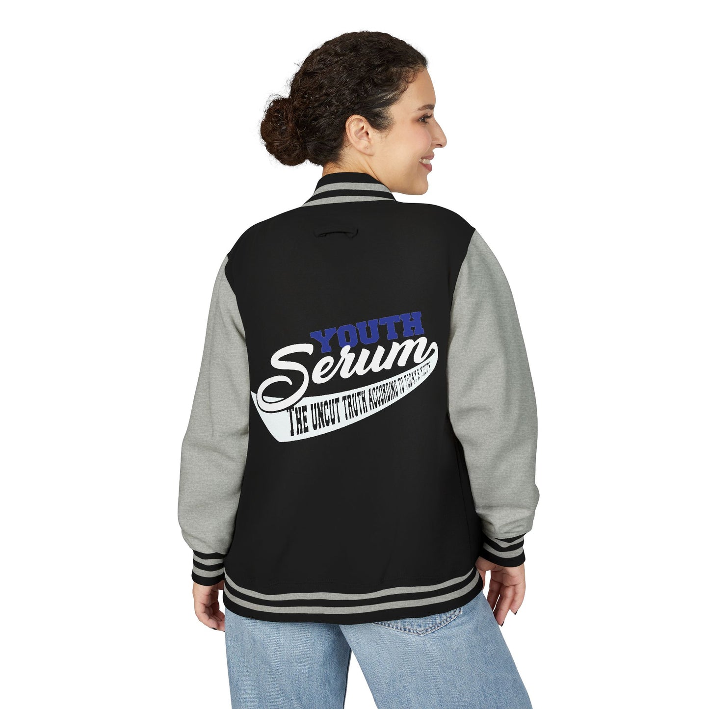 Letterman Jacket - 'Youth Serum' Retro Varsity Bomber