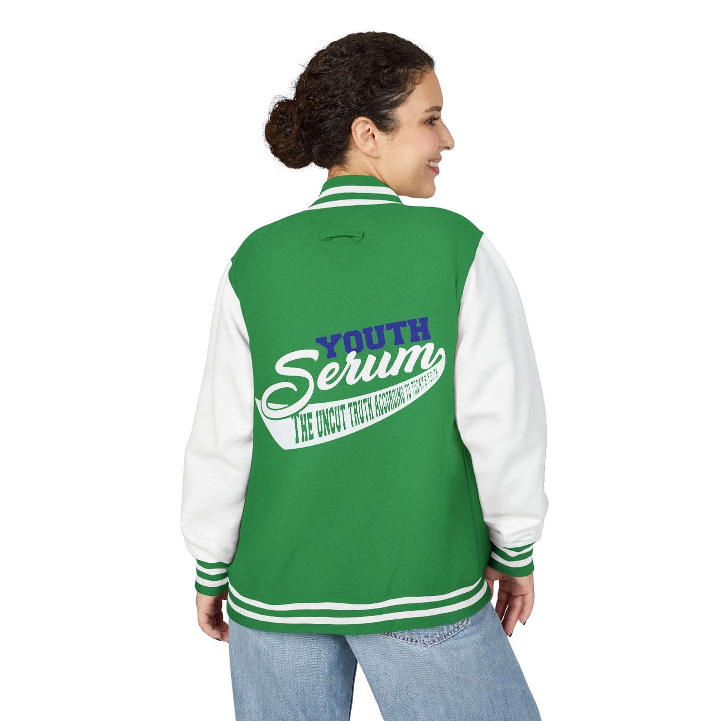 Letterman Jacket - 'Youth Serum' Retro Varsity Bomber