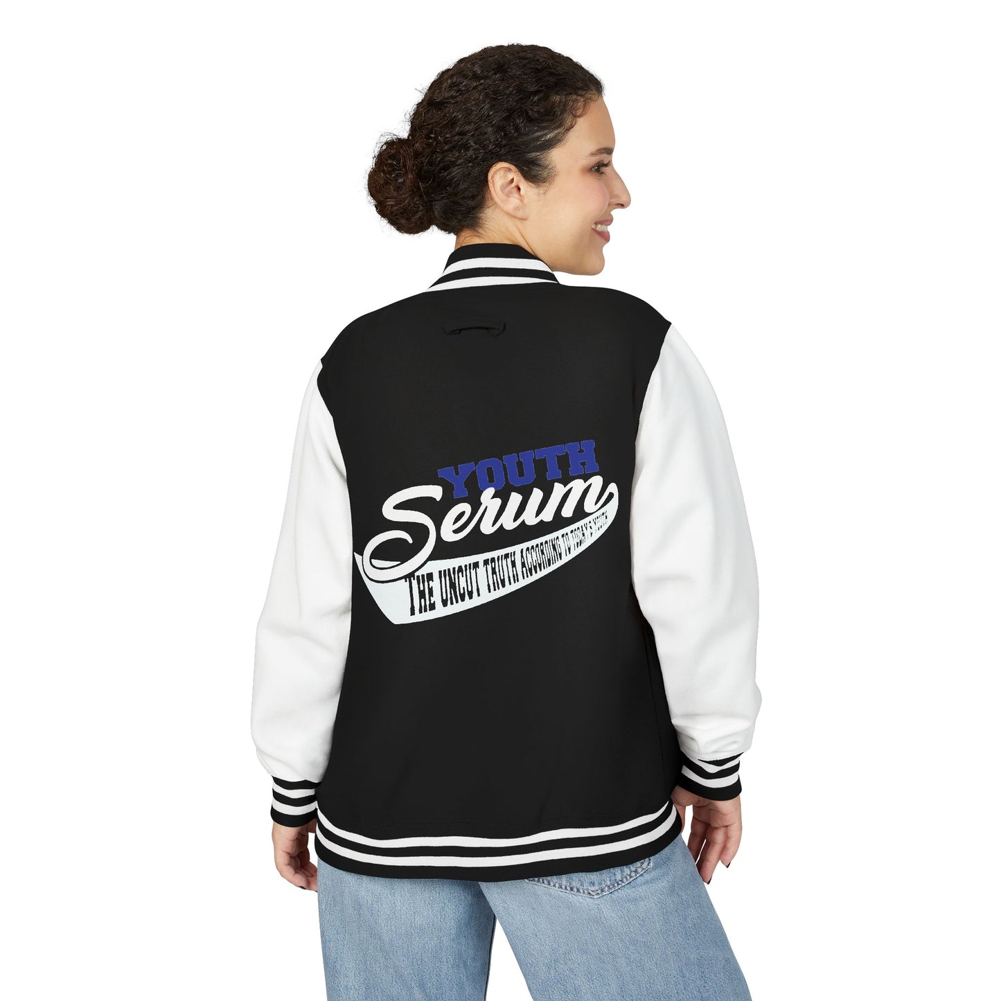 Letterman Jacket - 'Youth Serum' Retro Varsity Bomber