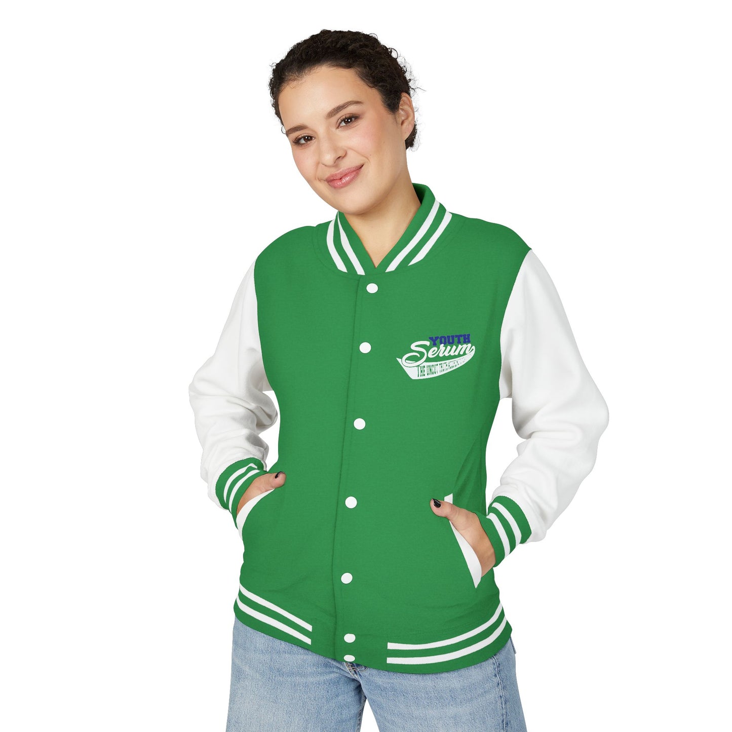 Letterman Jacket - 'Youth Serum' Retro Varsity Bomber
