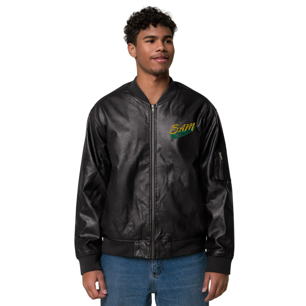 Leather Bomber Jacket