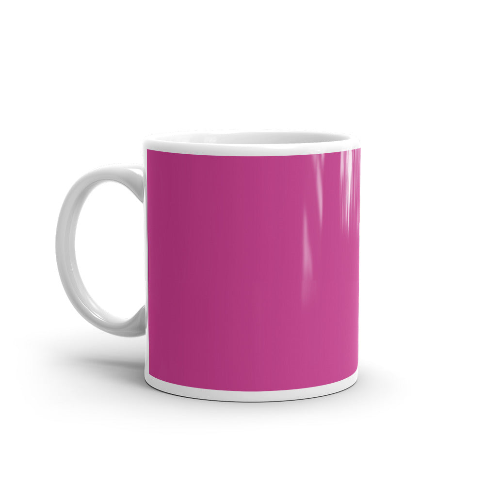 White glossy mug