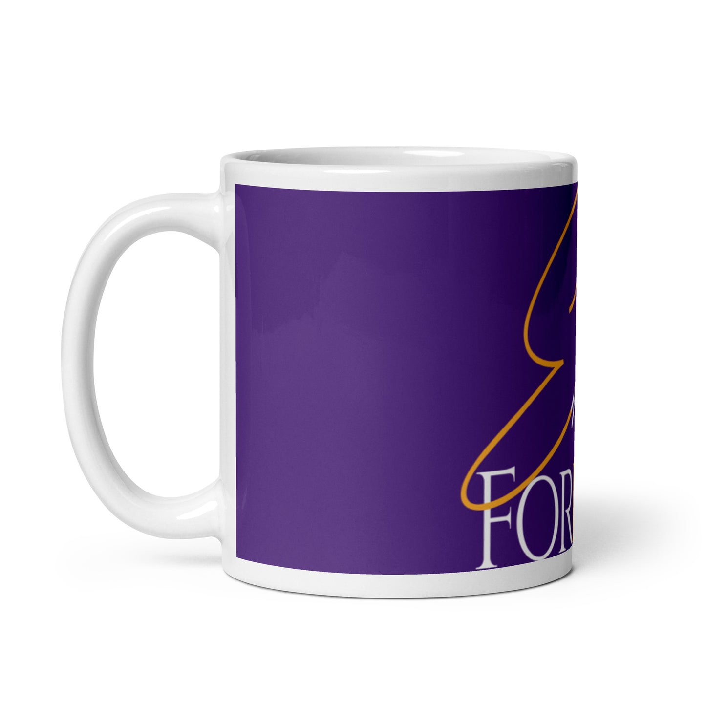 White glossy mug