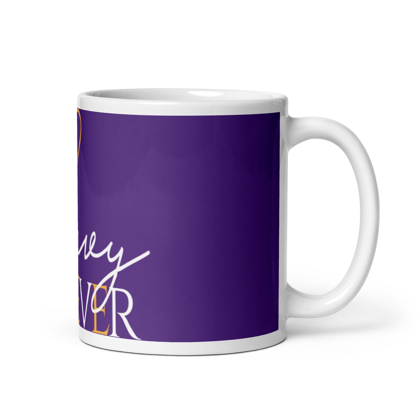 White glossy mug