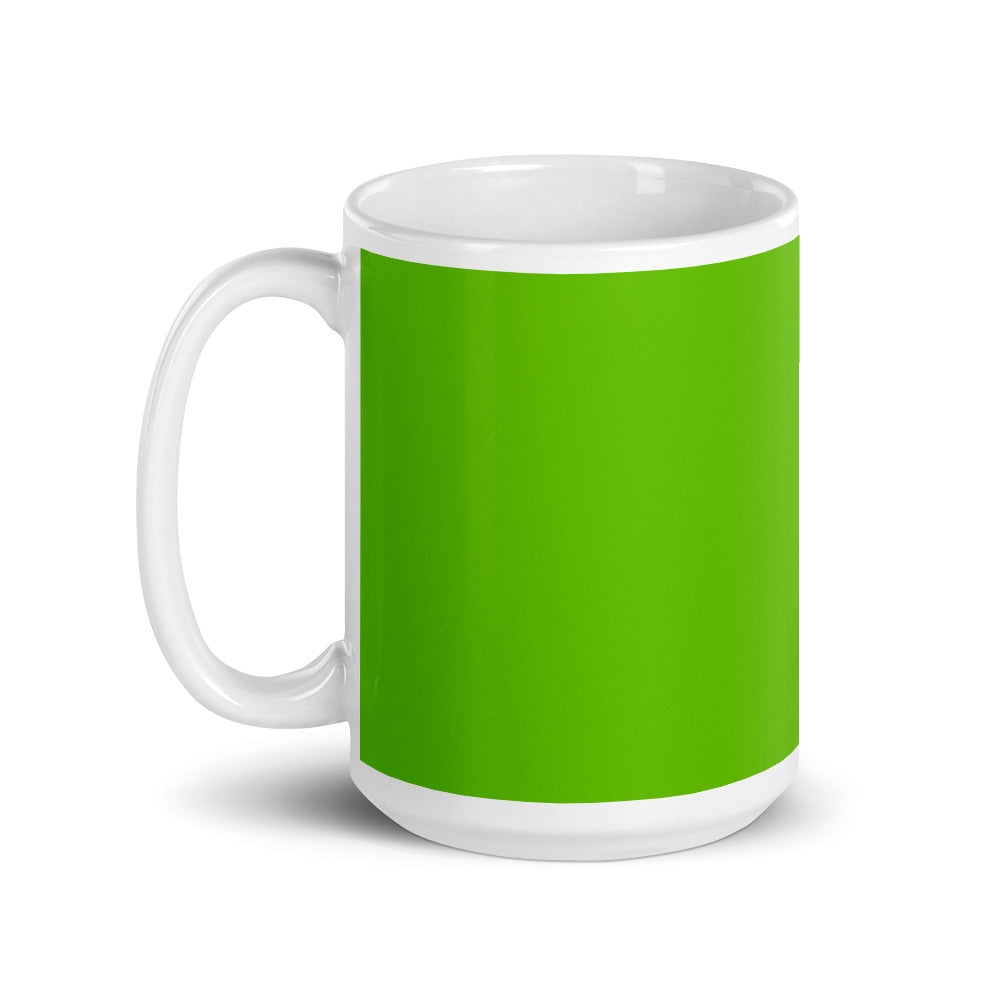 White glossy mug