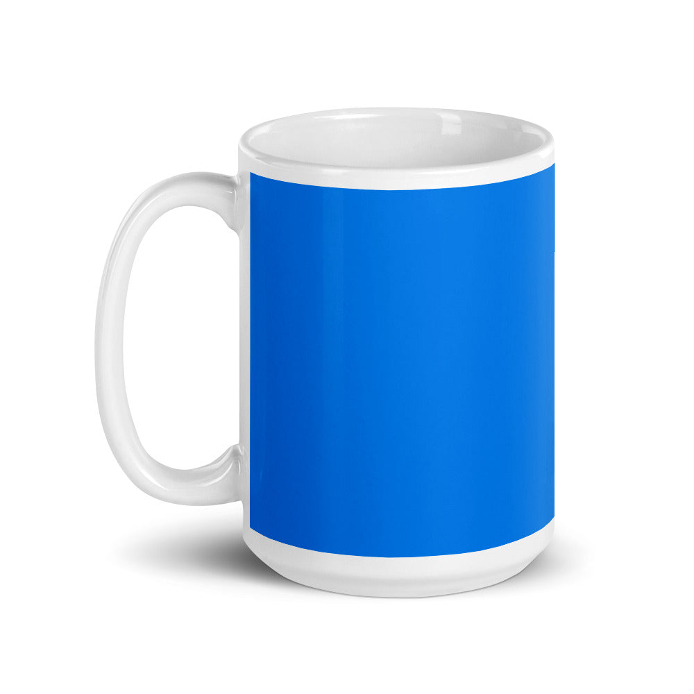 White glossy mug