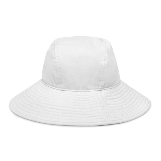 Wide brim bucket hat